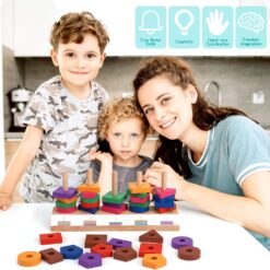 Jucărie educativă, sortator de forme geometrice si joc de asociere, 3 ani 01