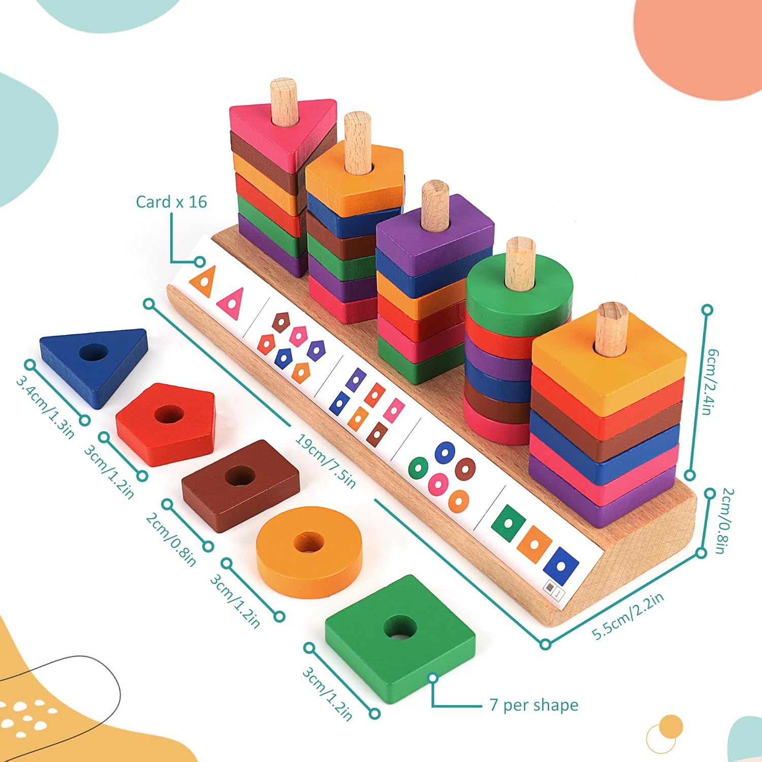 Jucărie educativă, sortator de forme geometrice si joc de asociere, 3 ani 01