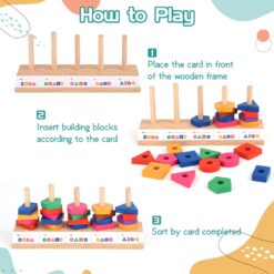 Jucărie educativă, sortator de forme geometrice si joc de asociere, 3 ani 01