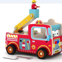 Masinuta din lemn, Busy Board cu sunete si lumini, 3 ani +01