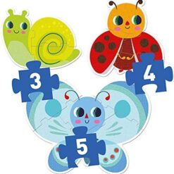 Set 3 puzzle mari, 3-4-5 piese, Insecte 01