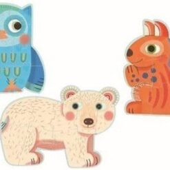 Set 3 puzzle mari, 9-12-16 piese, Animale