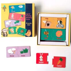 Set Puzzle duo de asociere, Ce mananca animalele, 40 piese 05