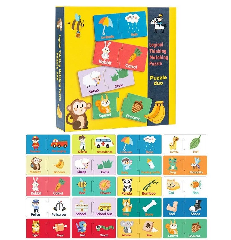 Set Puzzle duo de asociere, Ce mananca animalele, 40 piese 05
