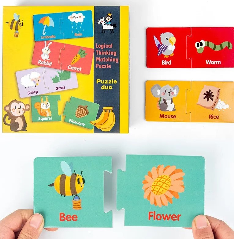 Set Puzzle duo de asociere, Ce mananca animalele, 40 piese 05