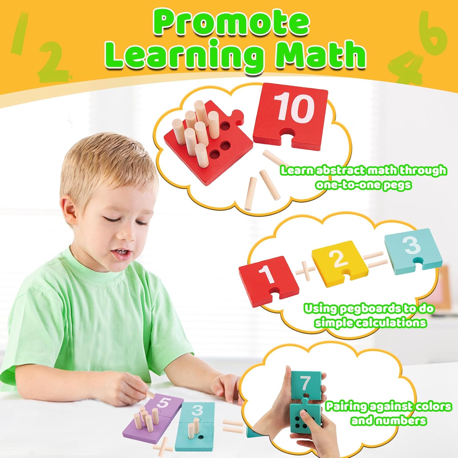 Set Puzzle duo de asociere, Matematica, 65 piese 01