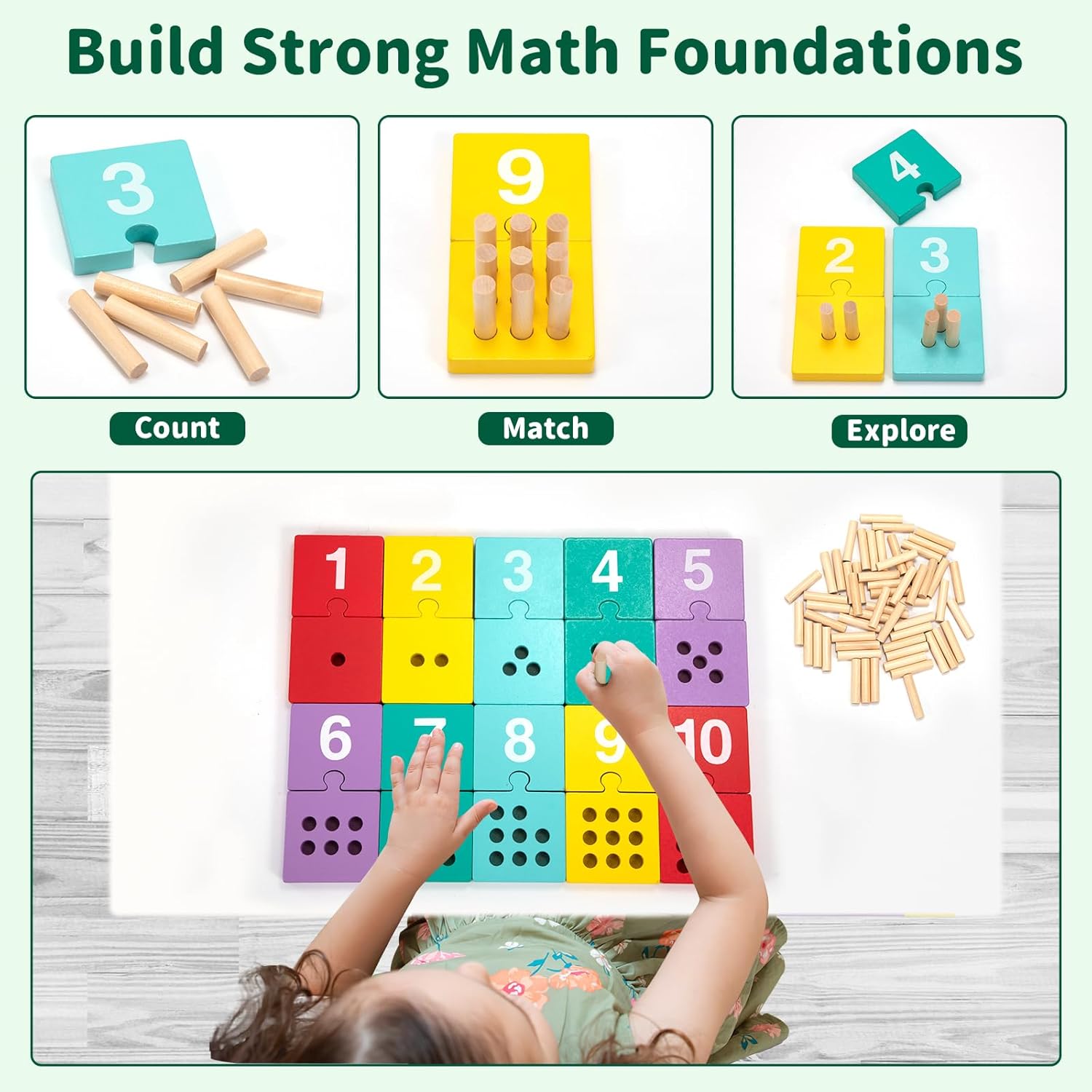 Set Puzzle duo de asociere, Matematica, 65 piese 07