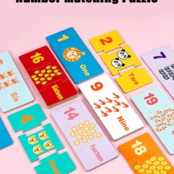 Set Puzzle duo de asociere, Numere, 60 piese