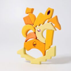 Set de cuburi senzoriale din lemn cu elemente de construcție libere – tip Loose Parts, 3 ani 01