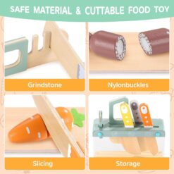 Set de gatit din lemn cu 11 accesorii pentru copii, 3 ANI 01