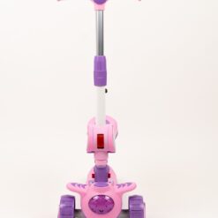Trotineta 2 in 1,cu scaunel, pliabila cu 3 roti si lumini si muzica, 2 ani+, ROZ 01