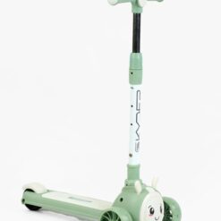 Trotinetă 3 roți, cu ghidon reglabil, roți luminoase, 3 ani+, Iepuras Verde 01