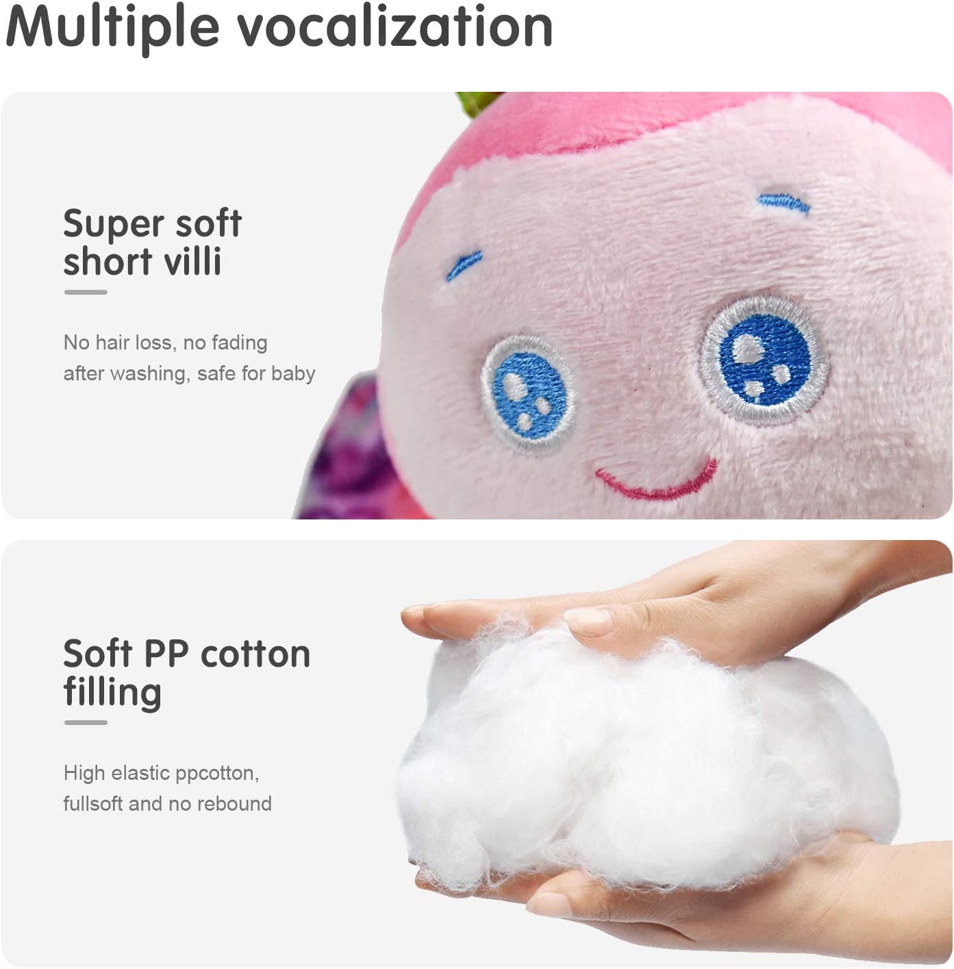 Jucărie senzorială pentru pătuț, cărucior și landou,Fluture, 0 luni+