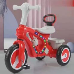 Bicicleta cu 3 roti cu lumini, sunete, Ajustabila, 1-6 ani, Rosu