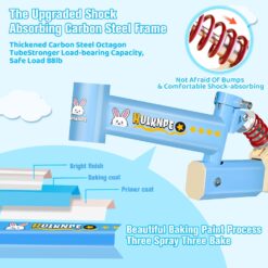 Bicicleta fara pedale cu 4 roti cu lumini, sunete, Ajustabila, 2 ANI+, Albastru 01