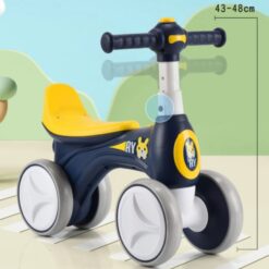 Bicicleta fara pedale cu 4 roti cu lumini, sunete, Baloane de sapun, 1-3 ani 01