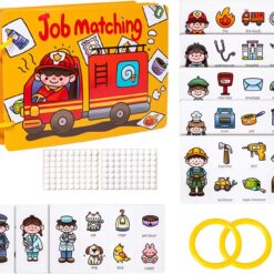 Carte cu stickere reutilizabile, Busy Book, Meserii, 3 ani+