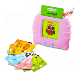 Cititor audio de carduri in limba romana si engleza, cu 448 de cuvinte, Roz