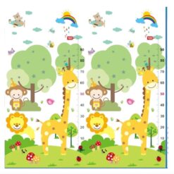 Covor pliabil de joaca, termoizolant cu doua fete 200 x 180 cm, ZOO si Orasel 04