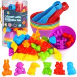 Joc creativ Montessori, sortare cu animale salbatice , 36 piese, 3 ani