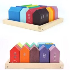 Joc educativ de tip Montessori, Orasul Curcubeu, 15 piese 01