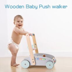 Jucarie de impins din lemn cu set de cuburi 01