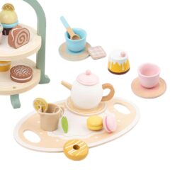 Jucarie din lemn - Set servirea ceai, 23 piese 3 ani