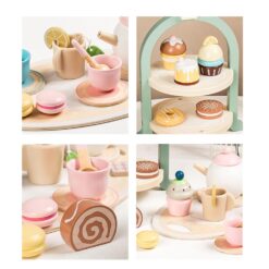 Jucarie din lemn - Set servirea ceai, 23 piese 3 ani