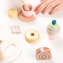 Jucarie din lemn - Set servirea ceai, 23 piese 3 ani