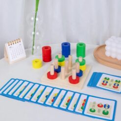 Jucărie educativă 3 in 1, sortator de forme geometrice si joc de asociere, 3 ani 01