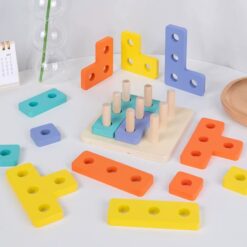 Jucărie educativă 3 in 1, sortator de forme geometrice si joc de asociere, 3 ani 01