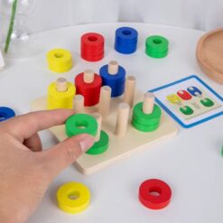 Jucărie educativă 3 in 1, sortator de forme geometrice si joc de asociere, 3 ani 01