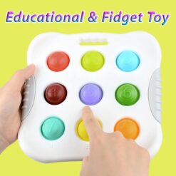 Jucărie educativă – Placă senzorială cu cifre, culori și forme tactile, anti-stres și pop-it, 1 an+