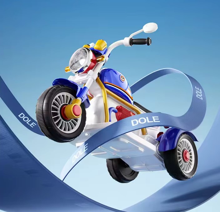 Motocicleta Electrica pentru Copii cu 3 Roti, 88x45x60 cm, 6V, Muzica si Lumini, 2-7 ani, albastru 01