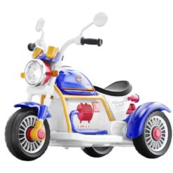 Motocicleta Electrica pentru Copii cu 3 Roti, 88x45x60 cm, 6V, Muzica si Lumini, 2-7 ani, albastru 01
