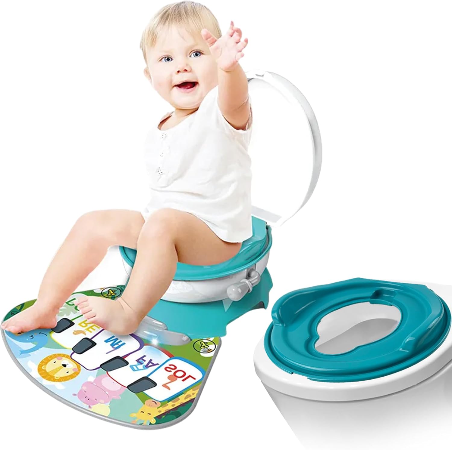 Olita interactiva, cu sunete si 4 in 1 activitati, roz 01