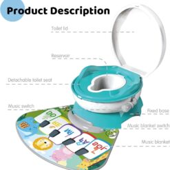 Olita interactiva, cu sunete si 4 in 1 activitati, roz 01