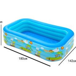Piscina gonflabila cu podea moale, dubla, 180 x 142 x 60 cm, 3 inele 01