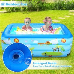 Piscina gonflabila cu podea moale, dubla, 180 x 142 x 60 cm, 3 inele 01