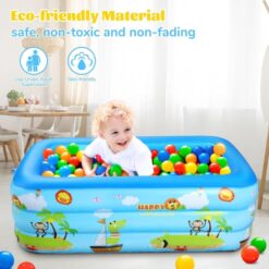 Piscina gonflabila cu podea moale, dubla, 180 x 142 x 60 cm, 3 inele 01