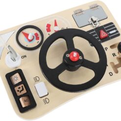 Placa senzoriala cu activitati Montessori - Busy Board, 3 ani+