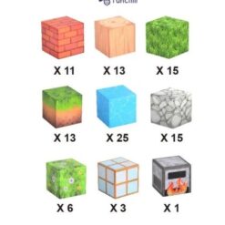Set de constructie magnetic cu 102 de piese, 3 ani+, Minecraft 01