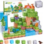 Set de constructie magnetic cu 114 de piese, 3 ani+, Minecraft