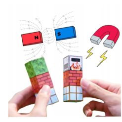 Set de constructie magnetic cu 114 de piese, 3 ani+, Minecraft 05