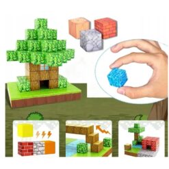 Set de constructie magnetic cu 114 de piese, 3 ani+, Minecraft 05