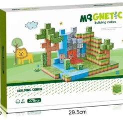 Set de constructie magnetic cu 275 de piese, 3 ani+, Minecraft