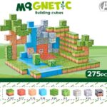 Set de constructie magnetic cu 275 de piese, 3 ani+, Minecraft