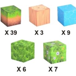 Set de constructie magnetic cu 64 de piese, 3 ani+, Minecraft