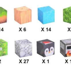 Set de constructie magnetic cu 78 de piese, 3 ani+, Minecraft 01