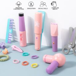 Set fashion coafor cu accesorii din lemn 3 ani 01